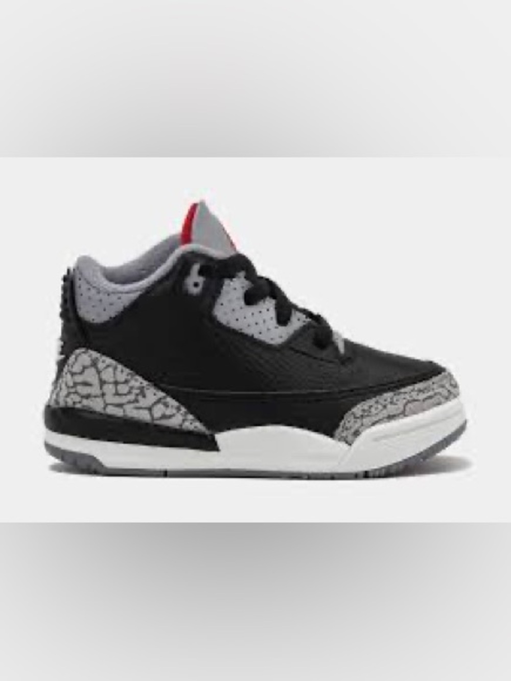 Jordan Kids' Black/Gray/White Sneakers with Elephant Print